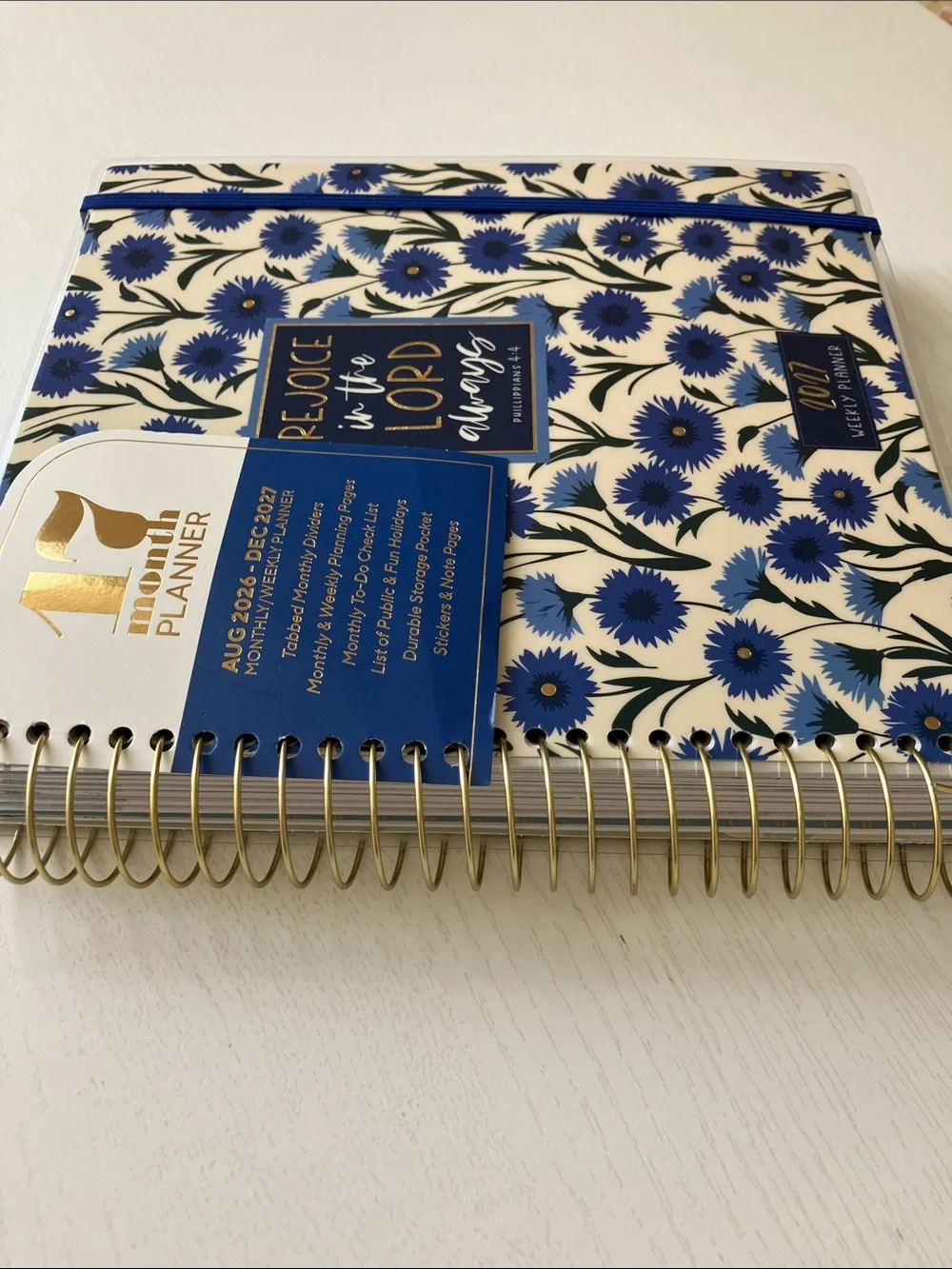 The Creative Expert 17 Month Planner-Rejoice In The Lord Always 8/26-12/27 NWT